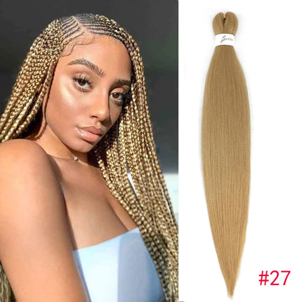 X-TRESS Synthetic Pre Stretched Braiding Hair Easy To Make Senegalese Box Braid Darker Wine Natural Soft EZ Braids Hair Bundles