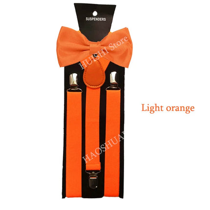 Hot Sale Suspenders Bowtie Sets Mens Women Boys Party Wedding Y-Back Shirt Braces Butterfly Belt Bow Tie Suit Accessories Gift