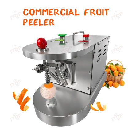 Commercial Automatic Fruit Peeler Machine for Dia 50-100mm round Fruits Peeling Thickness Adjustable 80W Fruit Peeling Equipment
