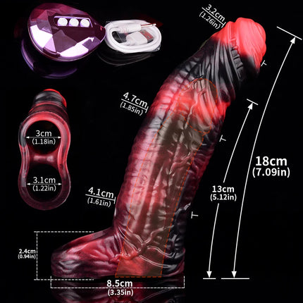 FAAK Remote Control Vibrating Silicone Cock Sleeve 2 Sizes Penis Extender Fantasy Hollow Horse dildo Vibrator Adult Sex Toys