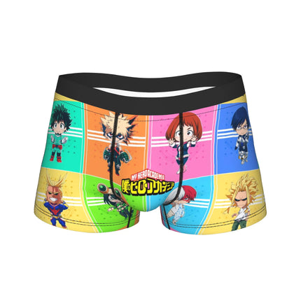 Men's My Hero Academia Anime Long Underwear Deku Bakugo Funny Boxer Briefs Shorts Panties Male Soft Underpants M-XXL