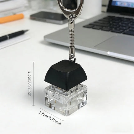 Click Button Fingertip Button Keychain Keyboard Switche ABS Mechanical Switch Keychain Fun Decompression Button Pendant