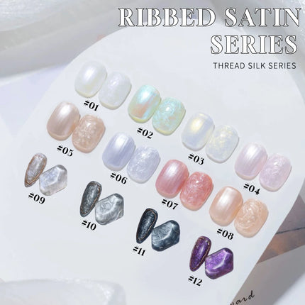 MIANEL 12ML Mother-of-Pearl Mermaid Shimmer Thread Gel Polish 2026 Spring-Summer Collection Fine Glitter Aurora Pearl Nail Art
