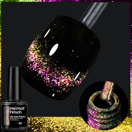 7ML Holographic Glitter Cat Eye Easter Gel Polish, Magic Spell Soak-off LED Gel Nail Polish