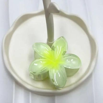Hawaiian Gradient Hair Clips Flower Hair Claws Big Size Fashion Head Wear Hairpin for Women Girls Crab Barrette Hair Accessories