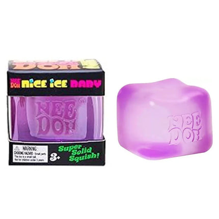 Schylling Needoh Nice Cube -Stress Relief Squishy Toy, Sensory Toy,  Cube Squeeze Ball, Vent Toy, Kids Gift, Red Purple Blue, Sn