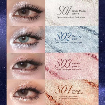 Colorkey Sparkling Single-color Eyeshadow Palette - Shiny Highlight, Non-smudging, Versatile for Daily Face Makeup