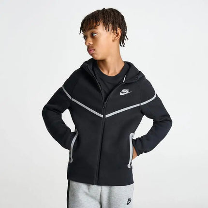 Nike | Boys' Big Kids' Nike Sportswear Tech Fleece Reflective Full-Zip Hoodie