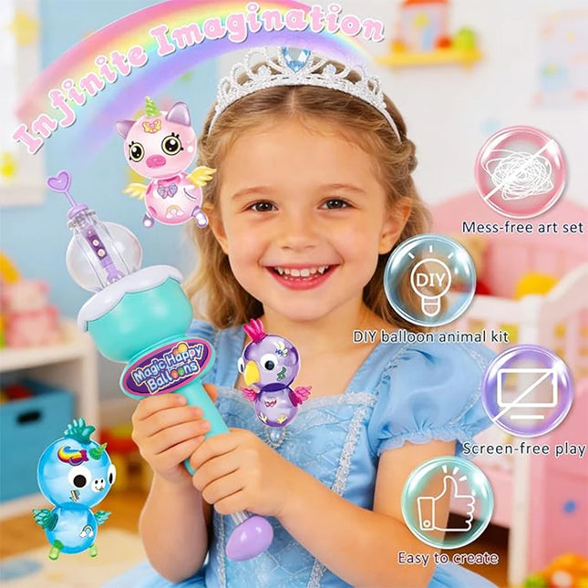 Children Sticky Balloon Maker kit Bubble Inflatable Toy Set  Inflator Machine Handmade DIY Educational Toy Gift Boys girls