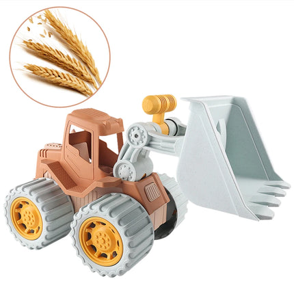 Children's Beach Toy Straw Beach Bucket Set Can Be Loaded With Sand Digging Tools To Water Flowers Outdoor Wheat Straw Toys.
