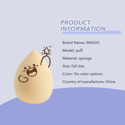 IMAGIC 10Pcs/Kit Makeup Sponge Set Soft Colorful Cosmetic Puff Powder Foundation Beauty Tool Wholesale Women Beauty Makeup Tool