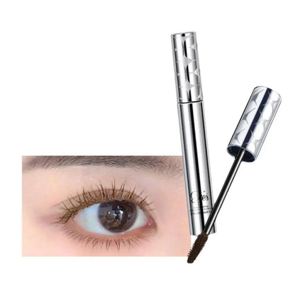 Silk Fiber Matte Mascara Makeup Waterproof Fast Dry Brown Black Ultra-Fine Brush Lengthens Eyelashes Curling Mascara Makeup New
