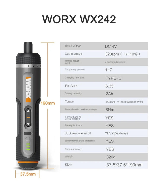 4V Mini Cordless Screwdriver Set / Tournevis Mini Sans Fil 4V