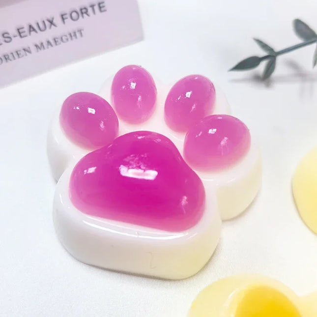 Soft Taba Squishy Cat Paw Fidget Toys Sensory Stress Relief Toy for Kids Adults Anxiety Relaxation, Squeeze Gift for Friends