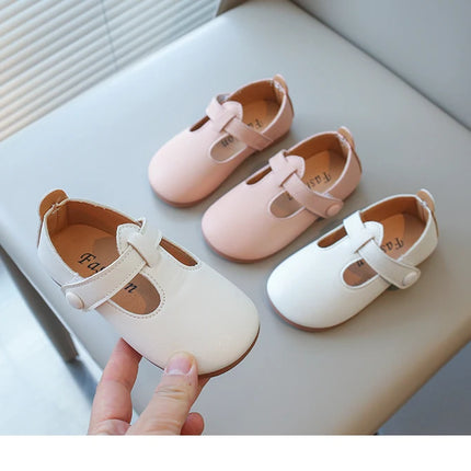 Toddlers Girls Leather Shoes Princess Sweet Simple Classic Kids Leather Flats for Medium Girl Children Dress Shoes for Wedding