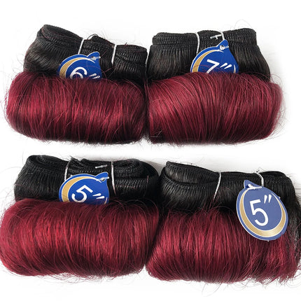 10A Raw Hair Indian Bouncy Curly Bundles 100% Virgin Human Hair Bundles 4 Bundles Deal Short Cut Hair Extensions