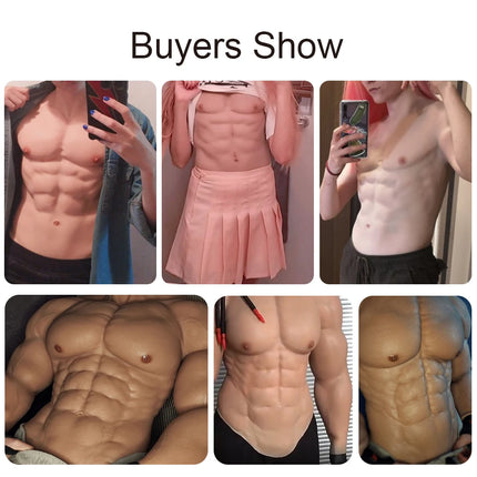 KnowU Muscle Suit Silicone Fake Chest Male Muscle for Cosplay Cross-dressing realistic Hunk silicone muscles