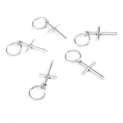 SOHOT New Arrived Set Circle Shell Cross Pendant Women Hairwear Dreadlocks Locs Headbands Hair Clips Ornaments Gift
