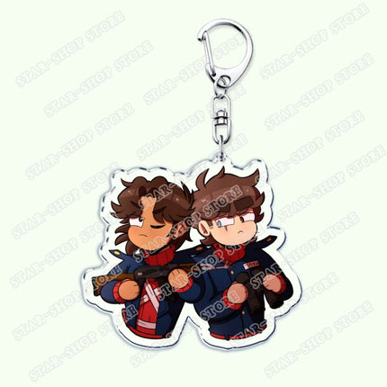 Cartoon Anime Eddsworld Tord Keychain Accessories Bag Comic Ringo Edds Meme Keyrings Jewelry Fans Friends Birthdays Gifts