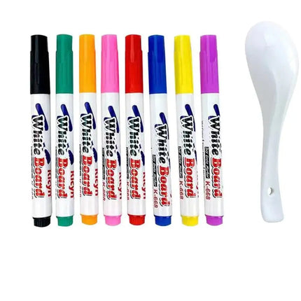 Water Floating Pen Magical Ink Pens With Spoon Floating Color Water Painting Floating Chalk Art Graffiti Drawing Set For Kids