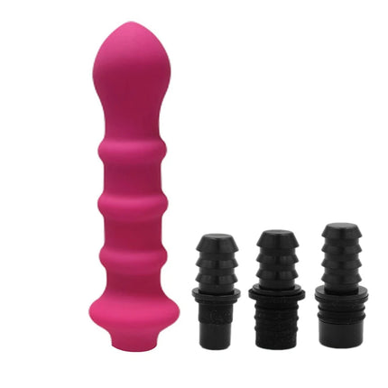 1 Pc Threaded Silicone Fascia Gun Massage Head With 3 Sizes Of Connectors, 12-13mm/15-16mm/18-19mm, Fascia Gun Massage dildo
