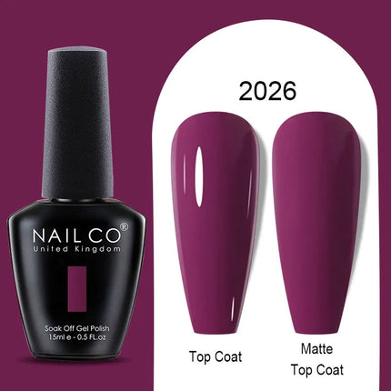 NAILCO Winter Series Color Gel Nail Polish 15ML Semi Permanent Soak Off Gel Varnishes Super Texture Gorgeous Nail Manicure Art