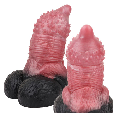 FAAK Silicone Fantasy Dog Knot Male Masturbator Pocket Pussy Stroker Open-ended Penis Stimulator Sex Toys For Men Couple