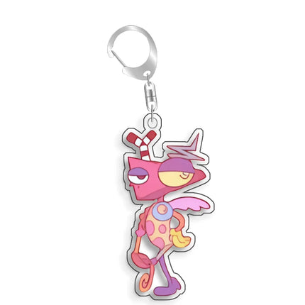 For The Amazing Digital Circus Jax Pomni Ragatha Gangle Acrylic Selfmade Cute Cartoon Anime Keychain Pendant Toy Gifts 5cm