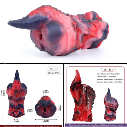 FAAK Purple Red Fantasy Monster Pocket Pussy Stroker Silicone Male Masturbator Dragon Onaholer Buttock Anal Sex Toys For Men