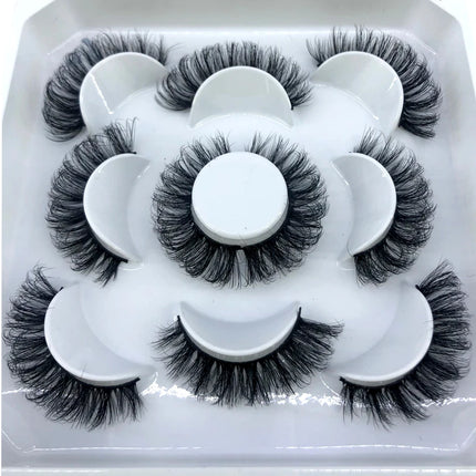 New 5 pairs 8-25mm natural 3D false eyelashes fake lashes makeup kit Mink Lashes extension mink eyelashes maquiagem