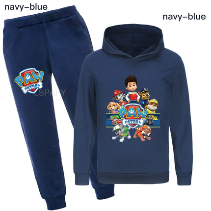 2-10Y Paw Patrol Boy Girl 2PCS Clothes Set Cartoon print Long Sleeve Hoodie+Pants Toddler Boy Cute Spring&Autumn Outfit