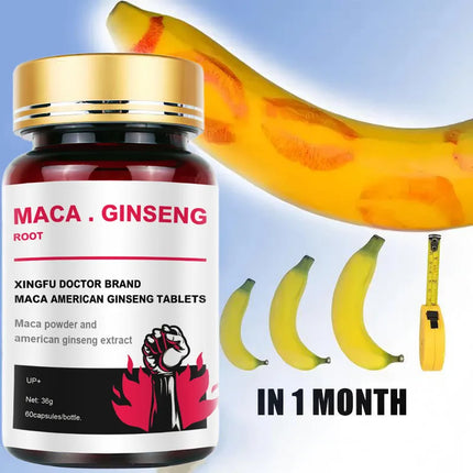 Male Enhancing Supplement with Black Maca, Stamina & Energy, Men's Muscle Enlargement