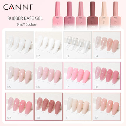 9ml CANNI Nail Gel Polish HEMA FREE TPO FREE French Nail Design Rubber Base Gel Builder Nail Gel In Bottle Semi Permanent Gel
