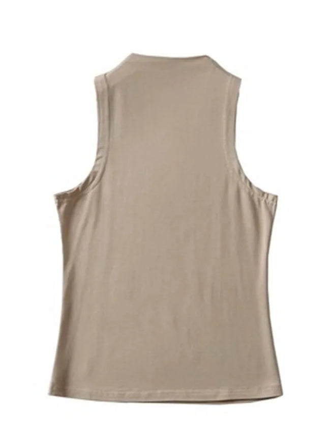 Sexy Crop Tops Black Halter Tank Top Women Summer Camis Turtleneck Camisole Fashion Casual Tube Female Sleeveless Cropped Vest