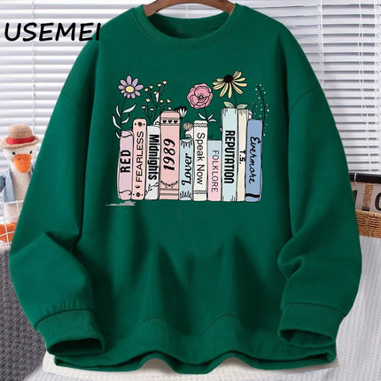 1989 Music Album Sweatshirt Book Lovers Pullover TTPD Country Music Hoodie Albums As Books Bookish FOLK Music Sweatshirts