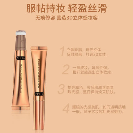 VIBELY High-gloss Concealer and Contouring Stick, brightening, three-dimensional, slimming face, Shadow Blush, multi-functional