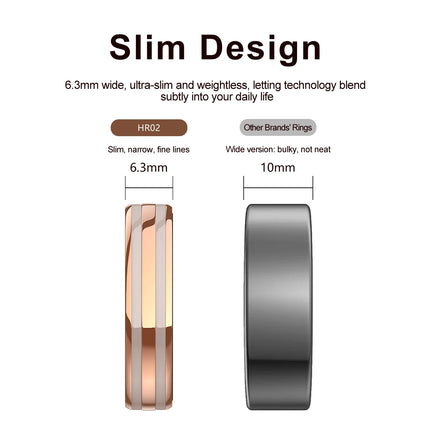 Fashion Smart Ring Health Monitor Sleep Tracker Step Calorie Counter Lightweight Waterproof Smart Jewelry Gift