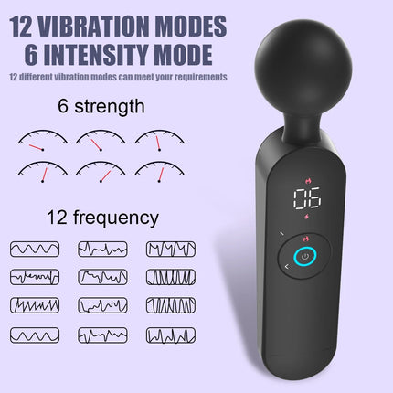 Digital Display USB Rechargeable AV Vibrator for Women Heated Clitoral Stimulator Powerful Female Massager Adult Products