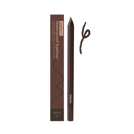 Zephoco Brown Eyeliner Pencil Waterproof Sweatproof Long Lasting Easy to Color Smooth Soft Gel Eyeliner Pencil Eye Makeup Set