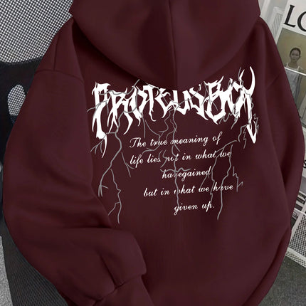 Women's fashionable hooded sweatshirt with fashionable creative design and English letters hoodie sweatshirt hoodie