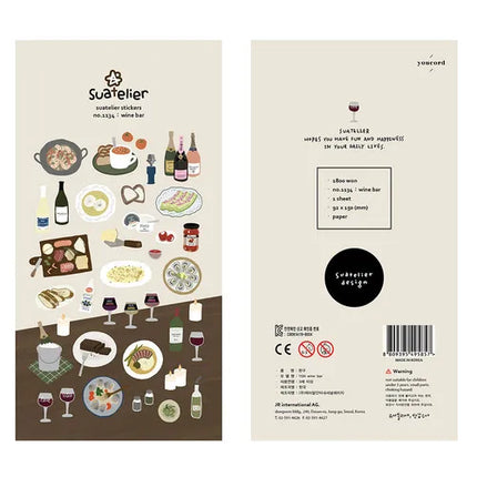 Suatelier Foods Stickers Aesthetic Scrapbooking Cute Junk Journal Ephemera Korean Deco Sticker Planner Diary DIY Craft Supplies