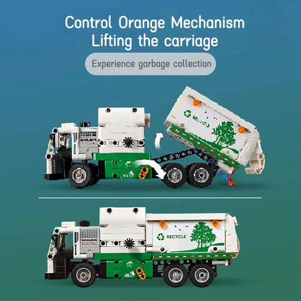 2026 Sanitation Truck Series Garbage Sanitation Truck Children's puzzle technical Toys Creative Building Blocks For Kids Gifts