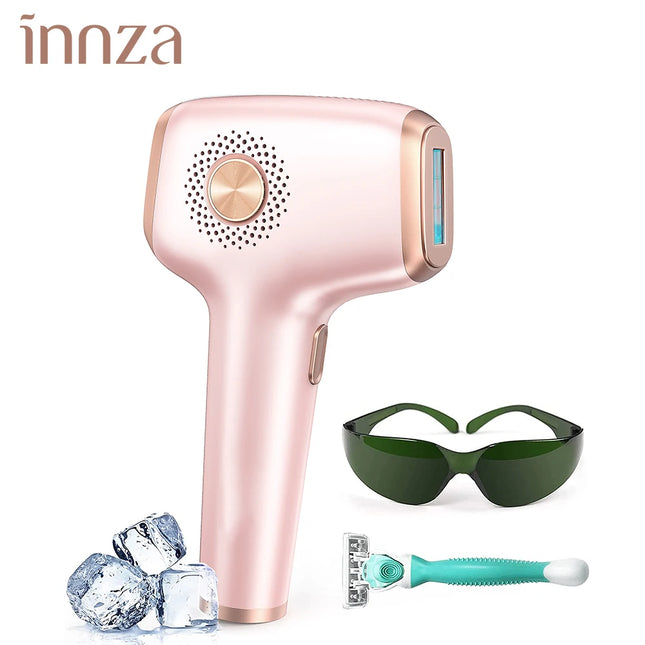 INNZA Hair Removal with Ice Cooling Care Function for Women Permanent, 999,999 Flashes Painless IPL Hair Remover Device
