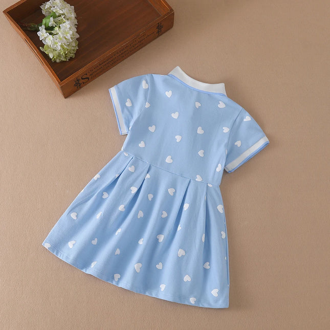 Girls' Clothes 2025 New Summer Princess Dresses Short Sleeve Kids' Dress Baby Dresses for Children Clothing 2-6Y