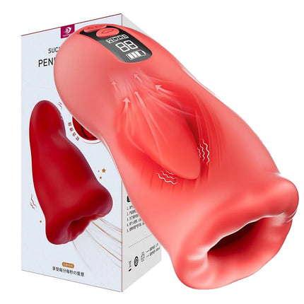 Male Masturbator Sex Toys for Men Penis Training Vibrator Blowjob Sucking Sex Machine Glans Trainer Cock Vibrating Stimulator