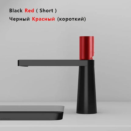 Modern Basin Faucet Brass Bathroom Sink Faucet Hot and Cold Water Mixer Tap WC Deck Mount Washbasin Faucets Bathroom Accessories