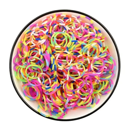 New Loom Rubber Bands Bracelet for Kids or Hair Rainbow Rubber Loom Bands Make Woven Bracelet DIY Craft Toys Christmas Gift