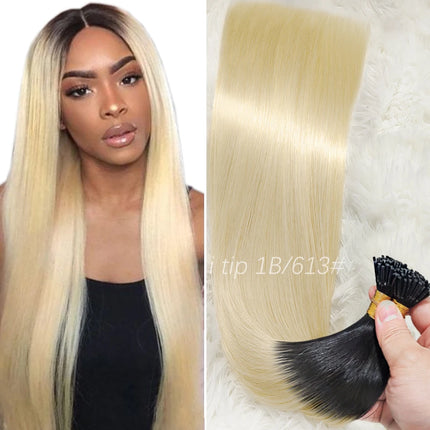 Straight Highlight Hair I Tip Hair Extensions Natural Real Virgin Human Hair Fusion Hair Original 99j 1b 613 Blonde Honey Color