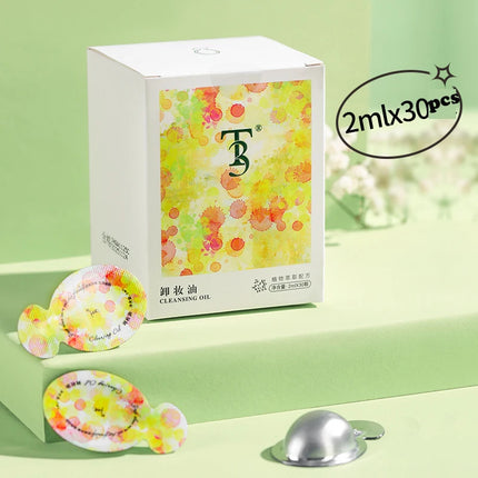 Disposable Portable Makeup Remover Oil Refreshing Eyes, Lips, Face 3-in-1 Gentle Deep Cleansing Cleansing Oil for Travel