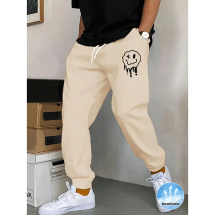 Men'S Geometric Pattern Casual Jogging Pants -  Spring And Autumn Fitness/Running/Daily Wear Sports Style